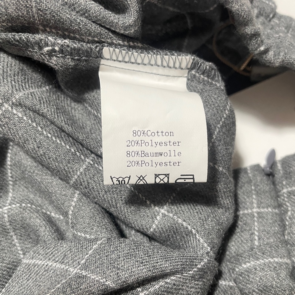 Belle Poque Elegant Retro XL Grey Plaid‎ Flannel Feel Pants - Picture 5 of 9